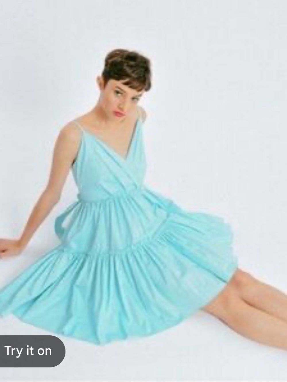 Lili Sidonio Tiered Toe Back V-Neck Spaghetti Strap Babydoll Dress, Size S, EUC